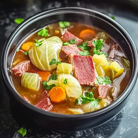 Easy Corned Beef & Cabbage Soup Recipe