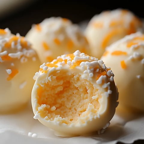 No Bake Orange Creamsicle Truffles