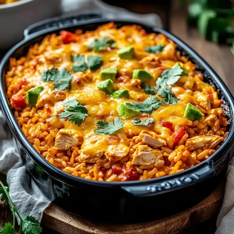 Easy Chicken Enchilada Rice Casserole Recipe