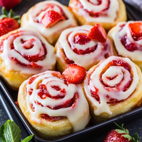 Sweet Strawberry Cheesecake Cinnabon Rolls Recipe