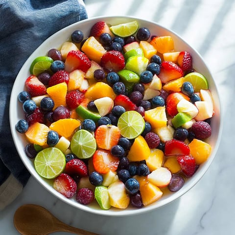 Honey Lime Rainbow Fruit Salad