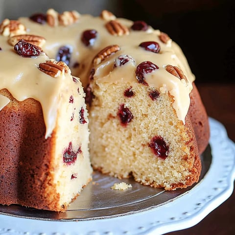 Classique Cranberry-Pecan Pound Cake with Praline Frosting Recipe