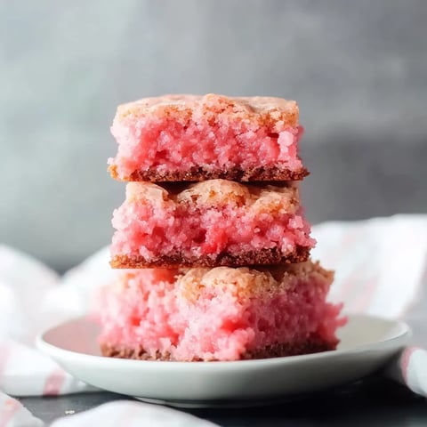 Easy Cake Mix Strawberry Brownies Recipe