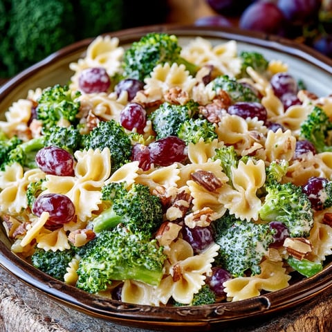 Easy Broccoli Grape Pasta Salad Recipe