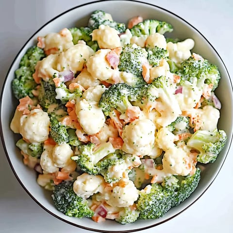 Easy Broccoli Cauliflower Salad Recipe