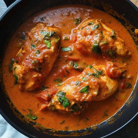 Easy Creamy Tomato Chicken Skillet Recipe