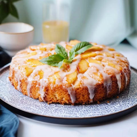 Easy Peach Cobbler Pound Cake Recipe