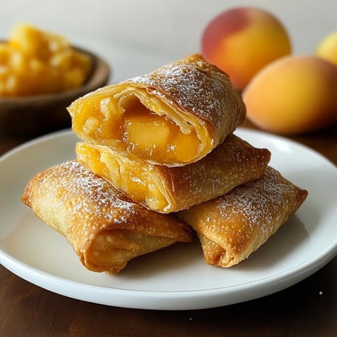 The Easiest Peach Cobbler Egg Rolls Recipe