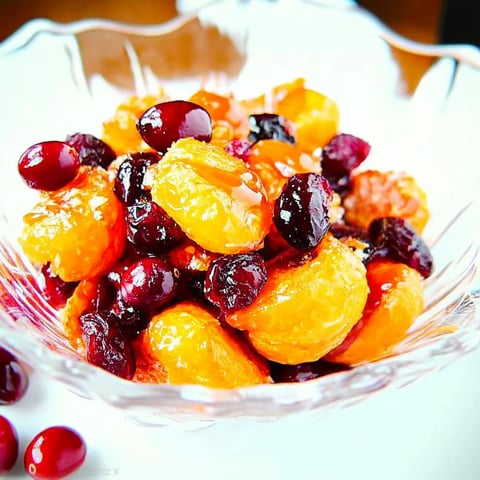 Easy Caramelized Candied Oranges and Cranberries Recipe