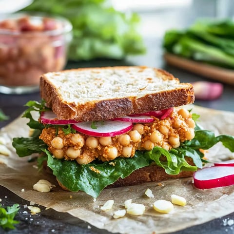 Easy Harissa Chickpea Smash Sandwich Recipe