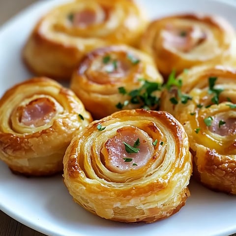 Ham and Cheese Pastry Pinwheels Recipe
