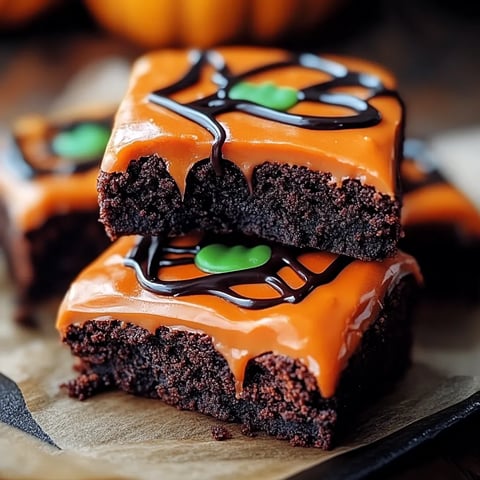 Easy Halloween Pumpkin Brownies Recipe