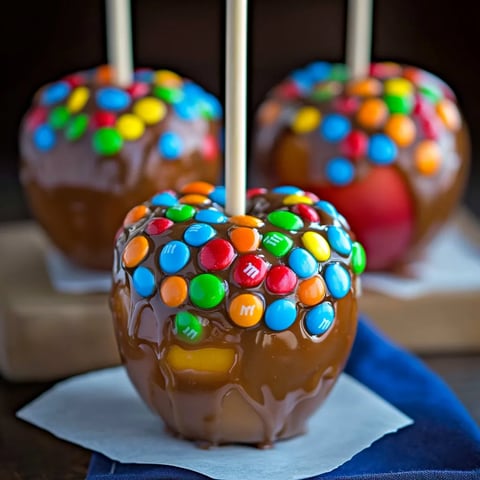 Easy M&M Caramel Apples Recipe
