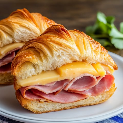 Easy Ham and Cheese Croissant Sandwich Recipe