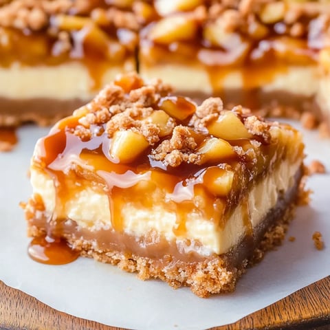 Easy Caramel Apple Cheesecake Bars Recipe