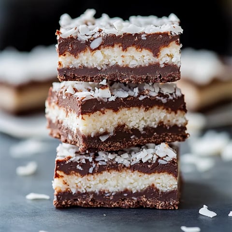 Easy No Bake Chocolate Coconut Fudge Bars Recipe