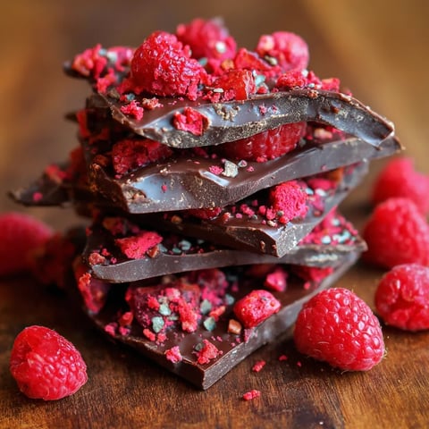 A stack of chocolate raspberry bark.