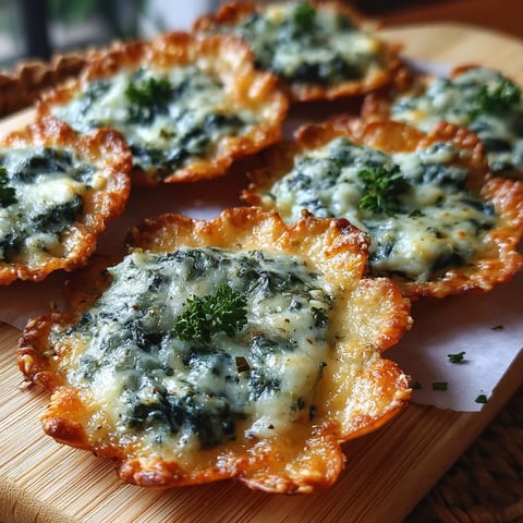 Spinach Dip Cheese Crisps