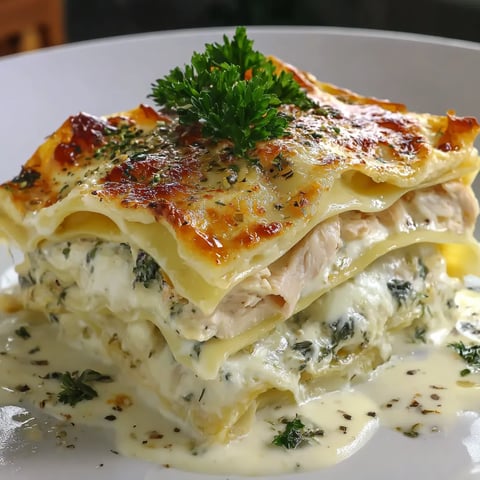 White Cheese Chicken Lasagna Recipe