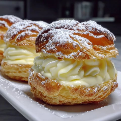 Special Italian Cream Puffs with Custard Filling