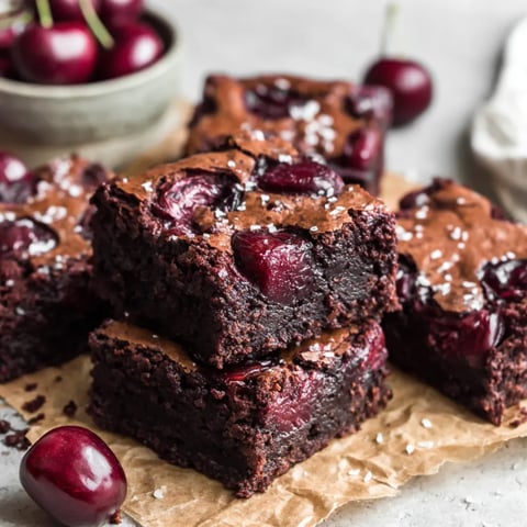 Roasted Chocolate Cherry Brownies