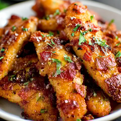 Caramelized Bacon and Brown Sugar Chicken Tenders