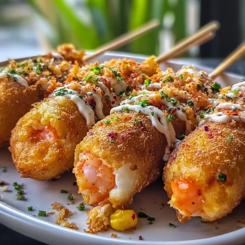 Shrimp and Crab Nacho Bomb Corn Dogs