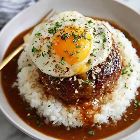 Loco Moco Hawaiian Lunch