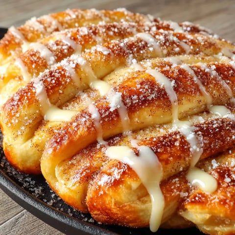 Cinnamon Sugar Crescent Roll Pizza