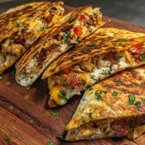 Crispy bacon chicken cheese wraps.