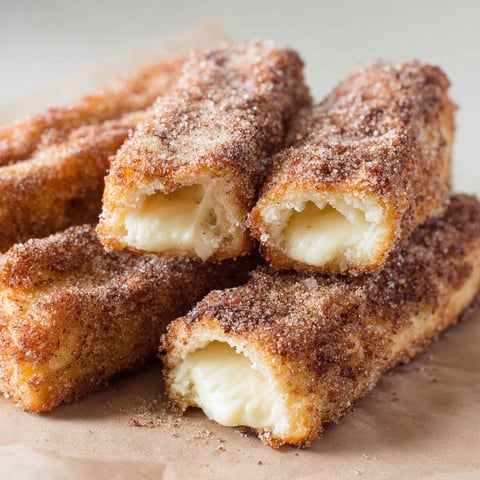 Crispy sticks filled with cheese and sugar.