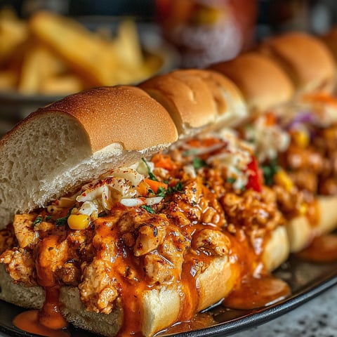 A tasty Cajun chicken sloppy joes dish.