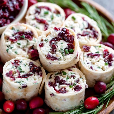 A plate of cranberry roll ups.