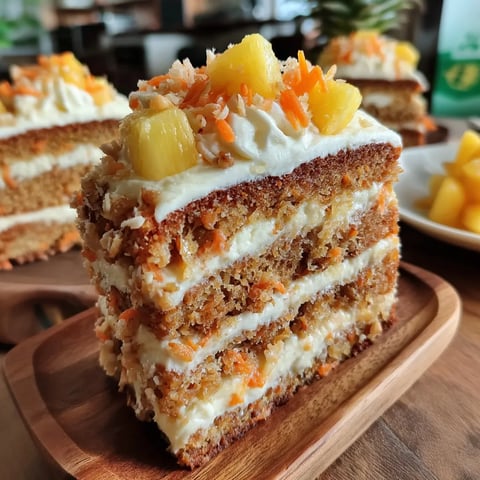 A big slice of carrot and pineapple cake.