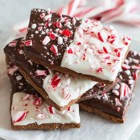 A stack of chocolate peppermint graham crackers.