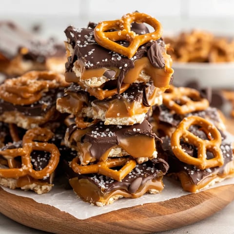 Salted caramel pretzel bark.