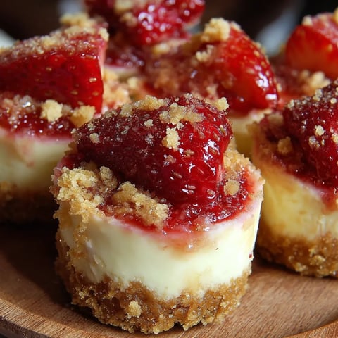 Mini Strawberry Crunch Cheesecake Bites.