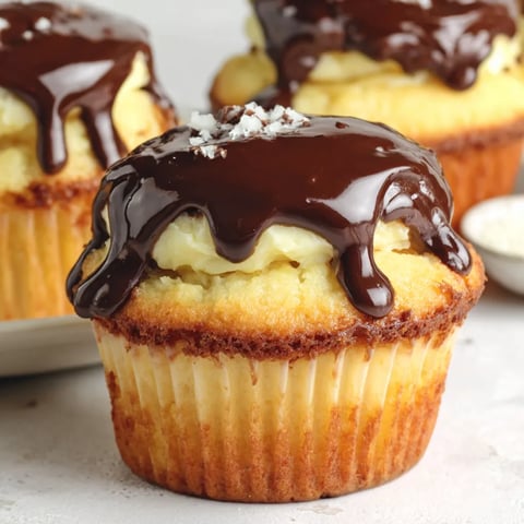 Chocolate frosting on a cupcake.