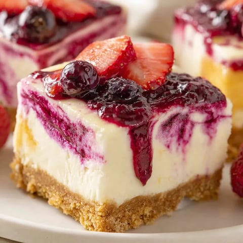 No Bake Berry Cheesecake Bars.