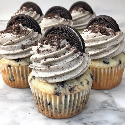 A stack of Oreo cupcakes.