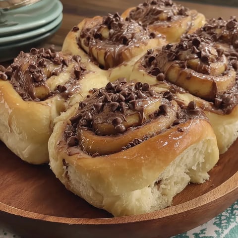 Nutella rolls on a plate.