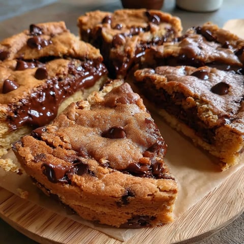 A slice of Nutella stuffed cookie pie.