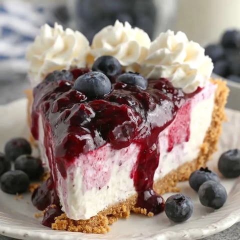 A slice of blueberry cream cheese pie.