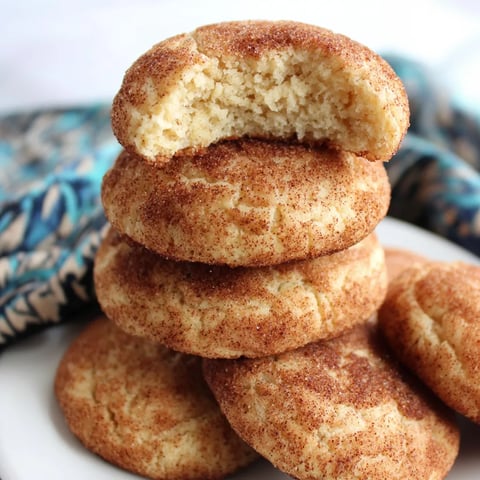 A stack of soft and sensational snickerdoodles.