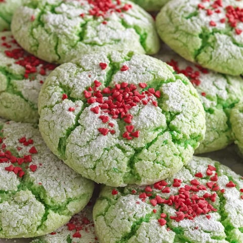 Grinch cookies with red and green frosting.