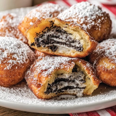 A plate of deep fried Oreos.
