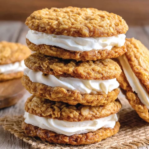 A stack of oatmeal cream pies.