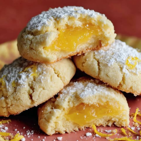 Sour cream lemon curd cookies.