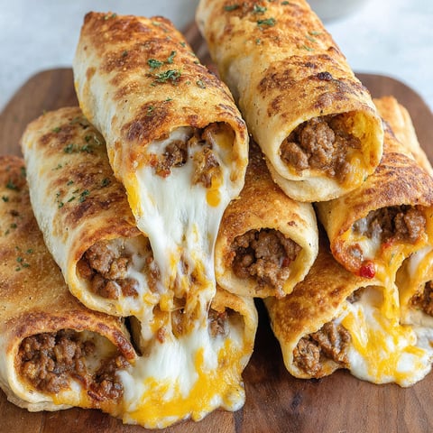 A stack of cheesy taco sticks.