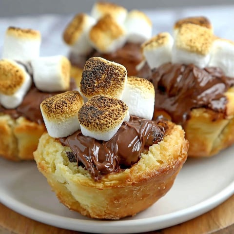 Nutella S'more Crescent Muffins.